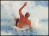 Daddy taking a spill on the flowrider